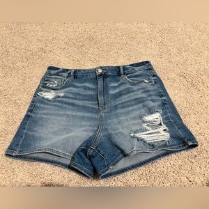 American Eagle Blue Distressed Jean Shorts